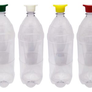 60 Frasco Plástico Cristal Pet 2l Com Tampa Rosca 2 Bico Ref