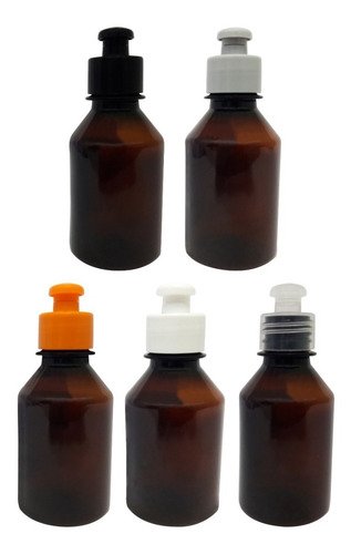 329 Frascos Plástico Âmbar Pet 150ml C/ Tampa Pushpull Far - Imagem 2