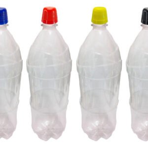 2 Frascos Plásticos Cristal Pet 2l Tampa Dosadora 20ml Ref