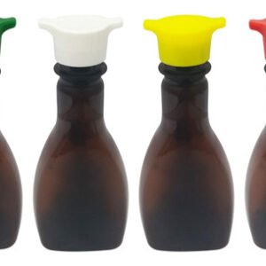 110 Frasco Plástico Âmbar Pet 200ml Tampa Rosca 2 Bico Mol