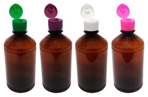 108 Frascos Plástico Âmbar Pet 500ml C/ Tampa Fliptop Far - Imagem 2