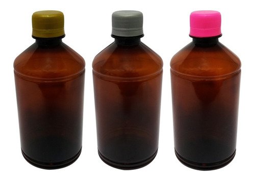 212 Frascos Plástico Âmbar Pet 500ml Tampa Rosca Lacre Far - Imagem 3