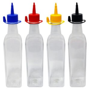 125 Frascos Plástico Cristal Pet 500ml C/ Bico Aplicador Aze