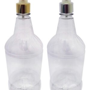 5 Frascos Plásticos Cristal Pet 1l Com Válvula Spray L Gr2