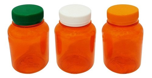 34 Frascos Plástico Laranja Pet 150ml Tampa Rosca Lacre Sup
