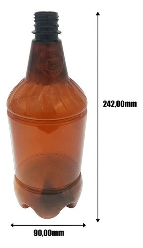 360 Frasco Plástico Âmbar Pet 1l Cerveja Tampa Alça Growler - Imagem 7