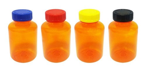 12 Frascos Plásticos Laranja Pet 500ml Com Tampa Child Sup