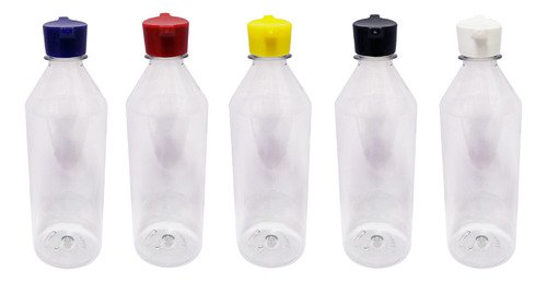 210 Frasco Plástico Cristal Pet 500ml Tampa Rosca 2 Bico Cos - Imagem 2