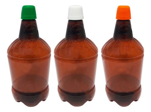 3 Frascos Plástico Âmbar Pet 1,5l Tampa Dosadora 20ml Gr2 - Imagem 2