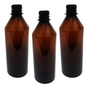 50 Frascos Plástico Âmbar Pet 500ml Vazios Sem Tampas Cos