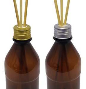 70 Frascos Plástico Âmbar 350ml Tampa Difusor Varetas Agu