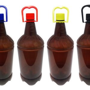 52 Frasco Plástico Âmbar Pet 2l Tampa Rosca Lacre Alça Gr2