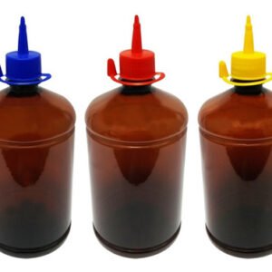 49 Frascos Plástico Âmbar Pet 1l C/ Bico Aplicador Sab