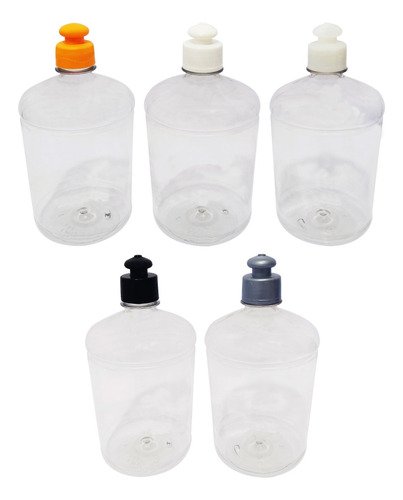 138 Frascos Plásticos Cristal Pet 1l Com Tampa Pushpull Sab - Imagem 3