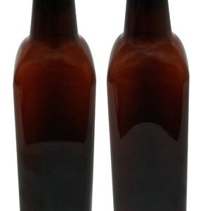 12 Frascos Plástico Âmbar Pet 500ml Tampa Aluminio S/ Aze