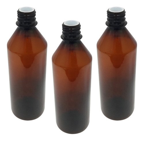 106 Frasco Plástico Âmbar Pet 500ml Tampa L Batoque Cos - Imagem 2