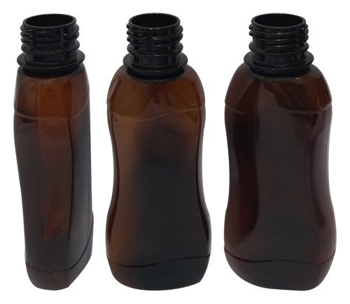 30 Frascos Plástico Âmbar Pet 200ml C/ Bico Aplicador Cat - Imagem 3