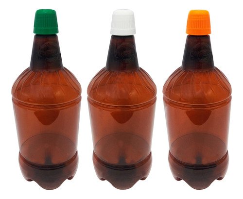 48 Frascos Plásticos Âmbar Pet 1l Tampa Dosadora 20ml Gr2 - Imagem 2