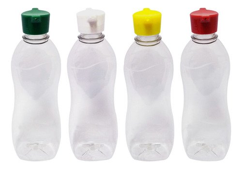 300 Frasco Plástico Cristal Pet 360ml Tampa Rosca 2 Bico Cat - Imagem 2