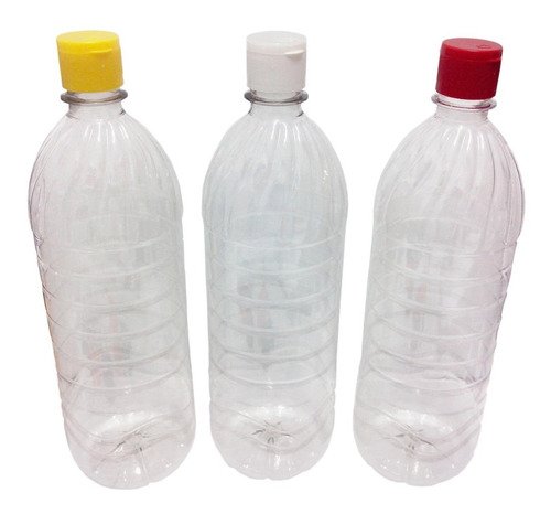 25 Frascos Plástico Cristal Pet De 1l Com Tampa Fliptop Suc - Imagem 2