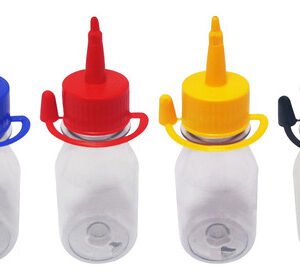 18 Frascos Plásticos Cristal Pet 60ml Tampa Bico Aplicador