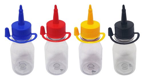 18 Frascos Plásticos Cristal Pet 60ml Tampa Bico Aplicador