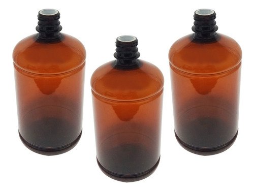 138 Frasco Plástico Âmbar Pet 1l Batoque 12 Furos Sab