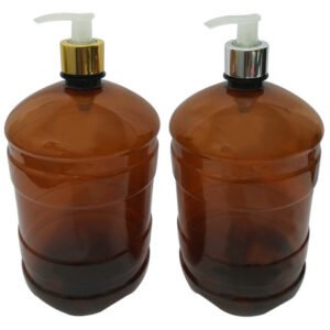 3 Frascos Plásticos Âmbar 2l Válvula Bico De Pato L Gro