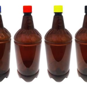 52 Frascos Plástico Âmbar Pet 2l Com Tampa Rosca Lacre Gr2