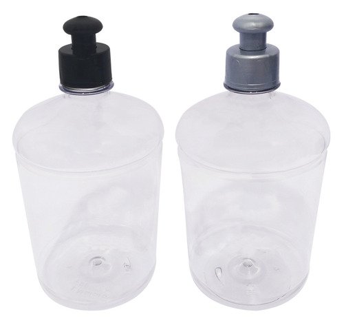 22 Frascos Plásticos Cristal Pet 1l Com Tampa Pushpull Sab - Imagem 2