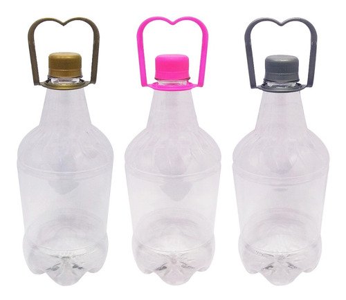 3 Frasco Plástico Cristal Pet 1,5l Tamp Rosc Lacre Alça Gr2 - Imagem 2
