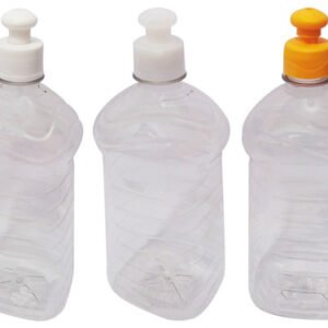 27 Frascos Plásticos Cristal Pet 1l Com Tampa Pushpull Ama