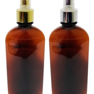 14 Frascos Plásticos Âmbar Pet 400ml Válvula Spray L Min