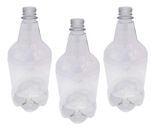 6 Frascos Plásticos Cristal Pet De 750ml Sem Tampas Gr2