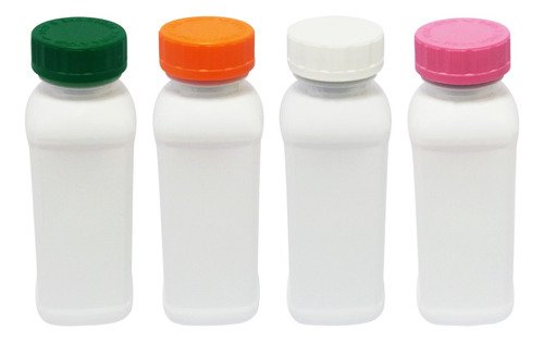180 Frascos Plásticos Branco Pet 300ml Com Tampa Child Qua - Imagem 2