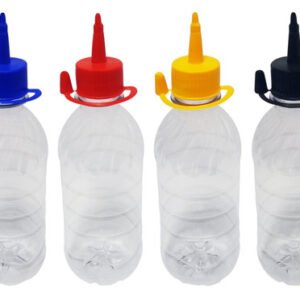 310 Frascos Plástico Cristal Pet 330ml C/ Bico Aplicador Suc