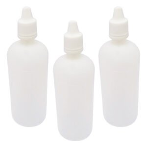 12 Frasco Plástico Incolor Pe 120ml C Tampa Lacre Gotejador