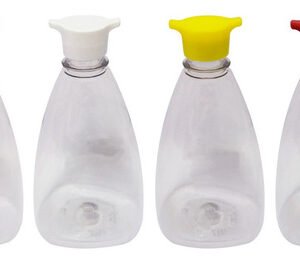 44 Frasco Plástico Cristal Pet 500ml Tampa Rosca 2 Bico Pir