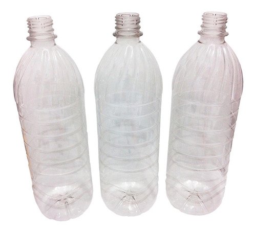 25 Frascos Plásticos Cristal Pet 1l Com Tampa Pushpull Suc - Imagem 3