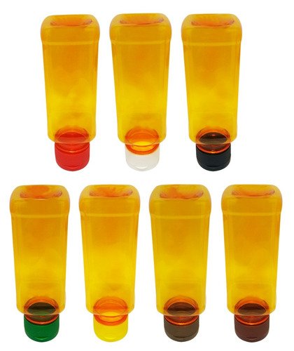 355 Frascos Plástico Laranja Pet 300ml Batoque Fliptop Qua - Imagem 4