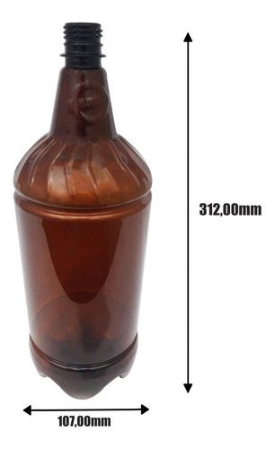 12 Frascos Plástico Âmbar Pet 2l Com Tampa Rosca Lacre Gr2 - Imagem 6