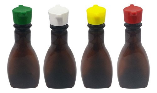 265 Frasco Plástico Âmbar Pet 200ml Tampa Rosca 2 Bico Mol - Imagem 2