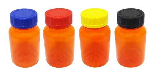 308 Frascos Plásticos Laranja Pet 150ml Com Tampa Child Sup