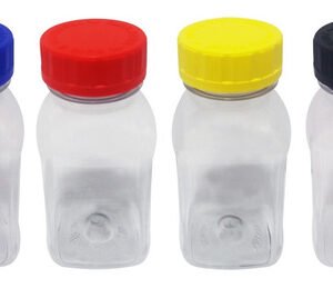 100 Frascos Plásticos Cristal Pet 200ml Com Tampa Child Qua