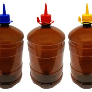 60 Frascos Plástico Âmbar Pet 2l C/ Bico Aplicador Gro