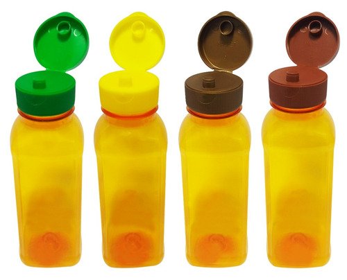 355 Frascos Plástico Laranja Pet 300ml Batoque Fliptop Qua - Imagem 2