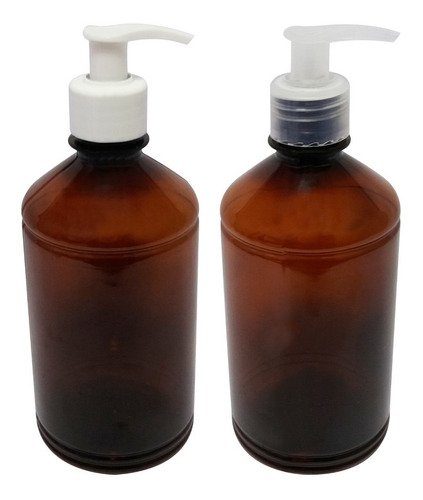 40 Frascos Plástico Âmbar 500ml Válvula Bico Pato S Far