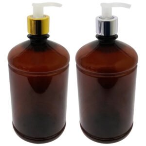 22 Frascos Plásticos Âmbar 1l Válvula Bico De Pato L Sab