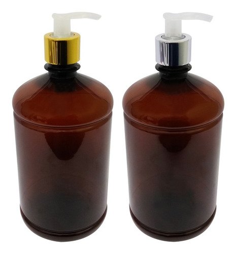 22 Frascos Plásticos Âmbar 1l Válvula Bico De Pato L Sab