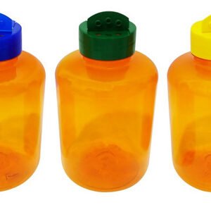 12 Frascos Plástico Laranjado Pet 500ml Tempero Fliptop Sup
